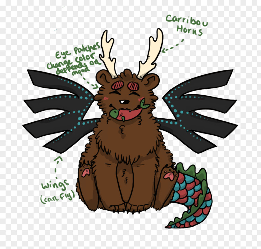 Freedom Want Reindeer Bear Illustration Christmas Ornament Antler PNG