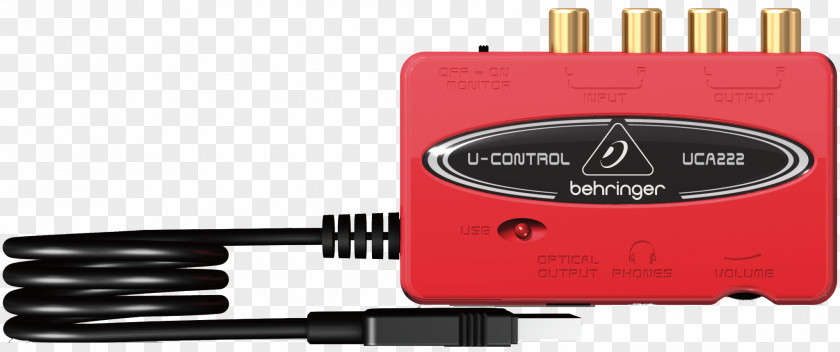 USB Behringer UCA202 Audio And Video Interfaces Connectors Sound Cards & Adapters PNG