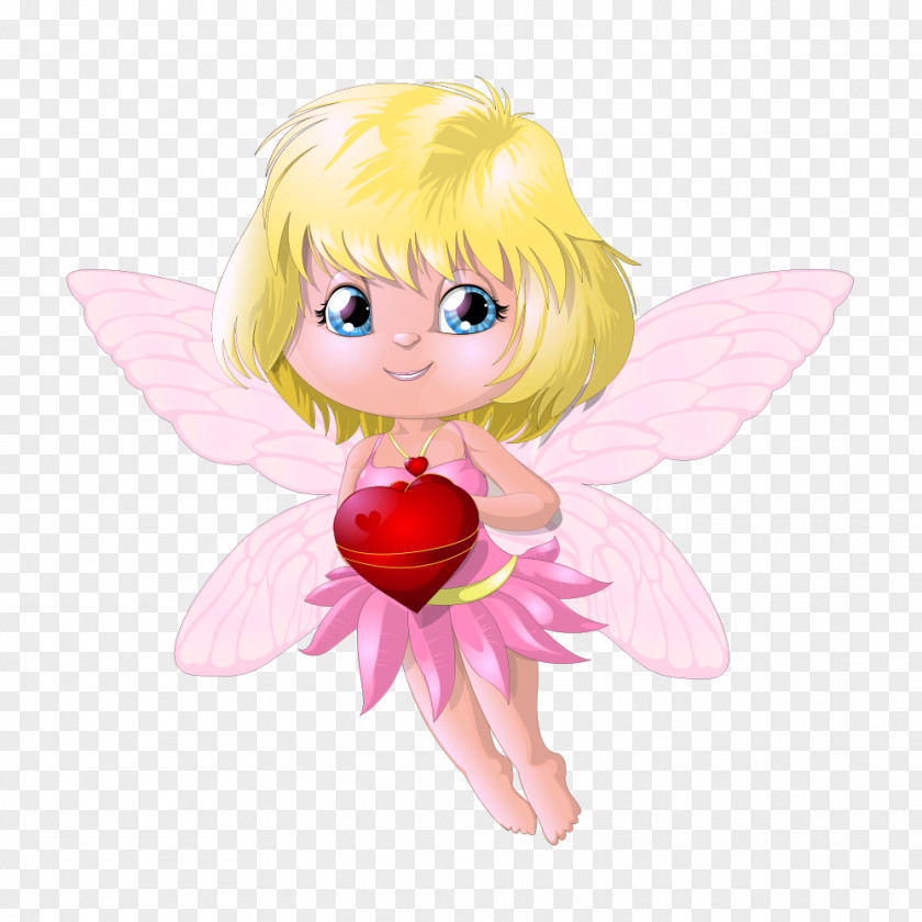 Vector Little Angel Valentines Day February 14 Clip Art PNG