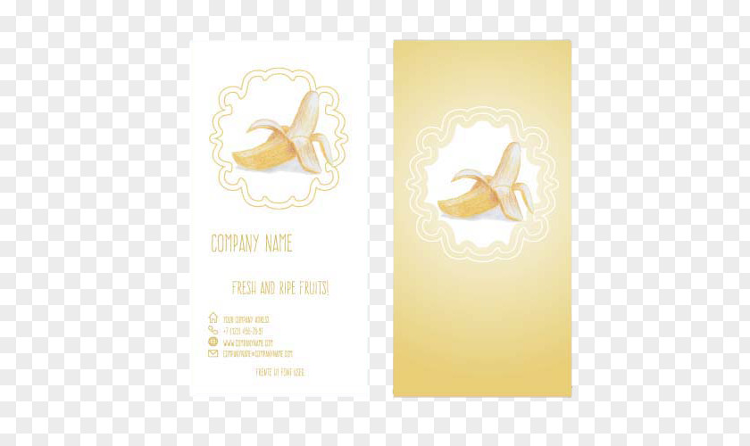 Banana Wedding Invitation Paper PNG