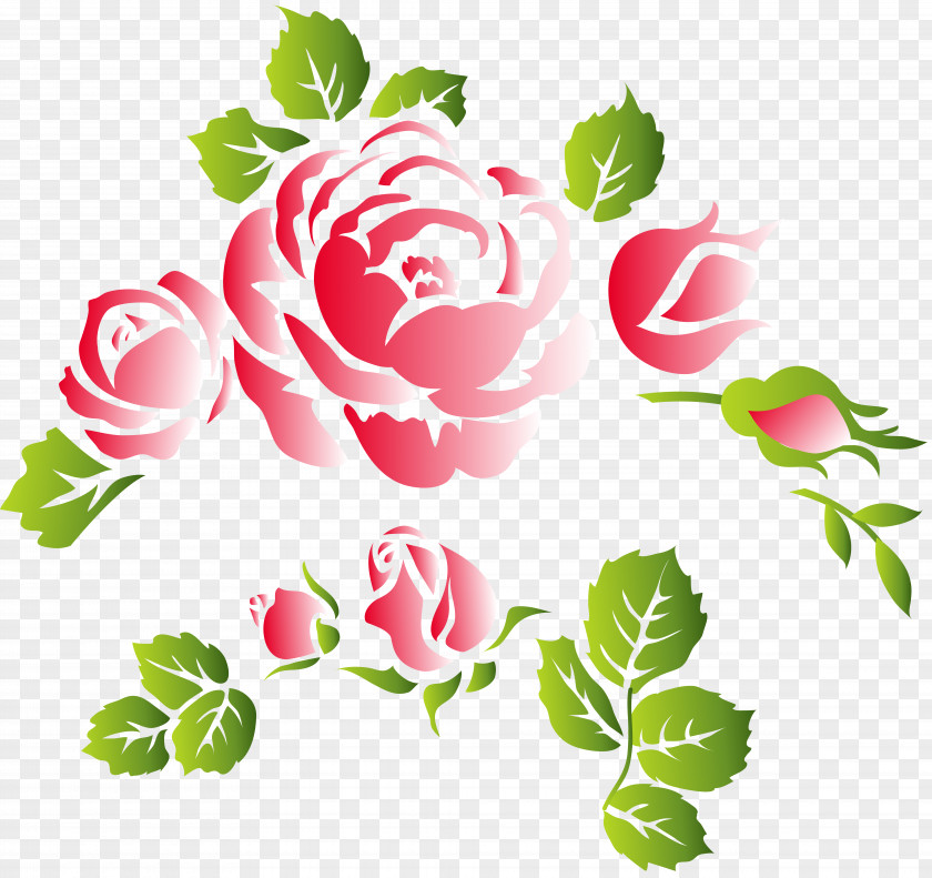 Decor Flower Ornament Rose Clip Art PNG