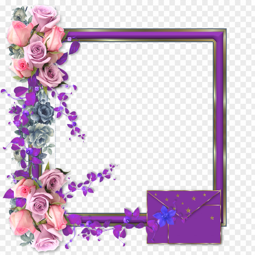 Design Floral Cut Flowers Picture Frames Pink M PNG