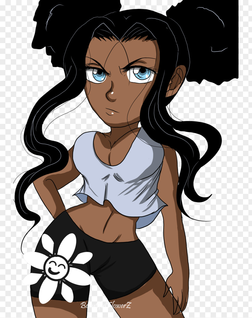 Lofi Sycra Fiction Black Hair Character PNG