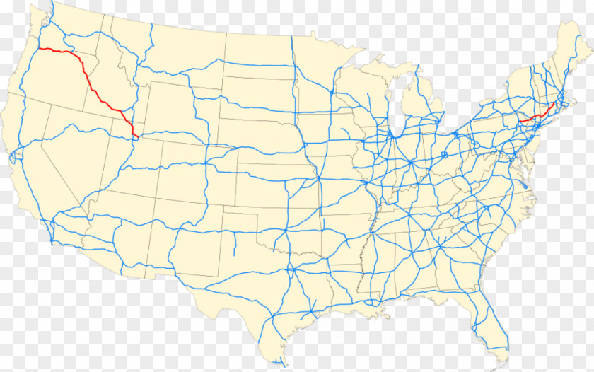 Map Interstate 5 US Highway System 80 Numbered Highways PNG