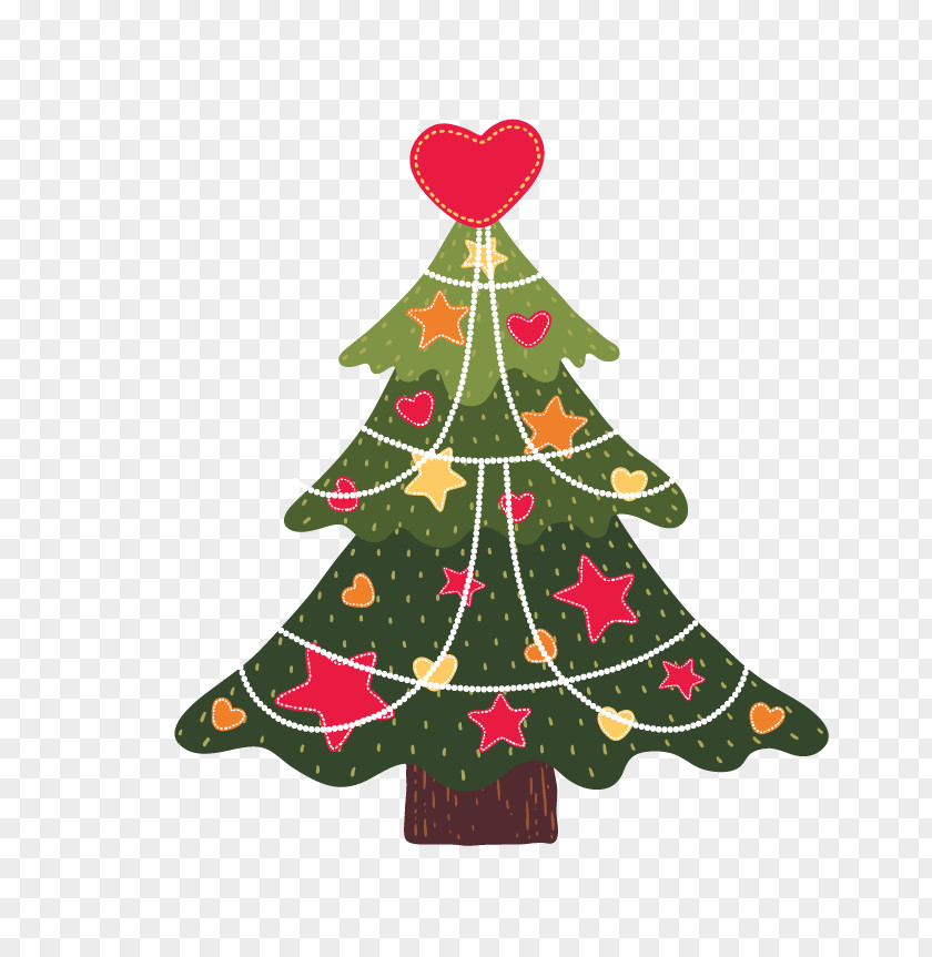 Cartoon Christmas Tree Drawing Trees Illustration PNG