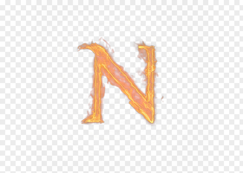 Flame Letter Material PNG