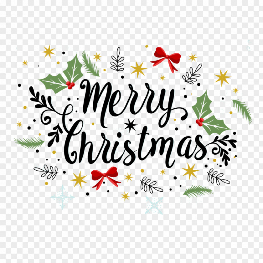 Merry Christmas Letters Text PNG