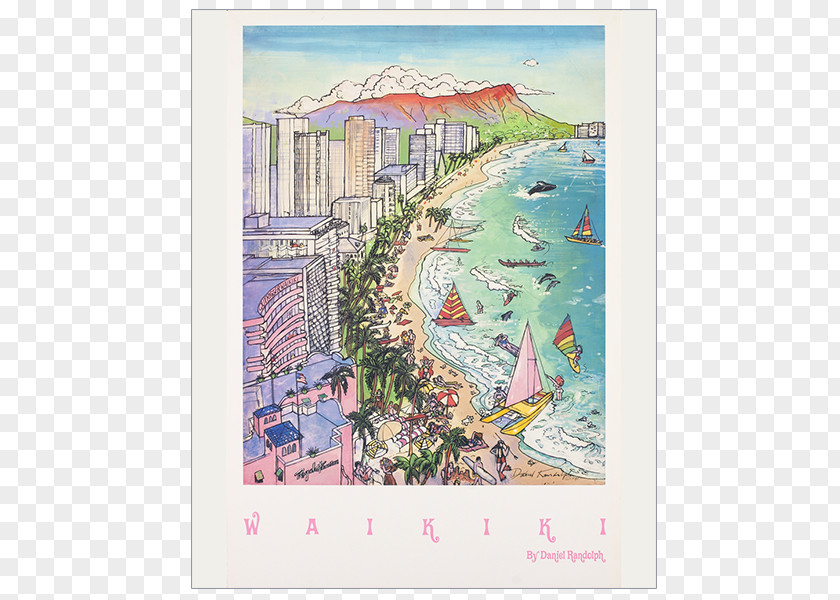 Painting Poster Waikiki Artist PNG