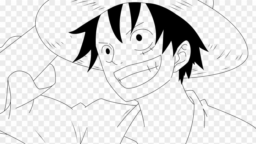 One Piece Monkey D. Luffy Line Art Vinsmoke Sanji Sketch PNG
