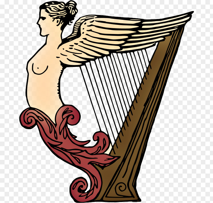 Harp Celtic Drawing Musical Instruments PNG