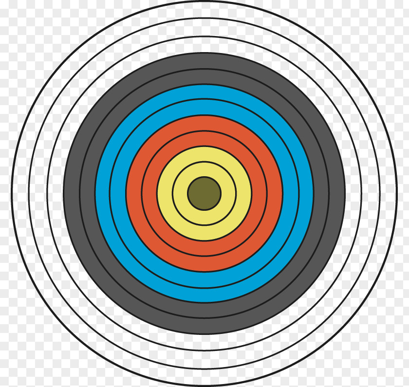 Creative Design Target Graphic Archery Circle Pattern PNG
