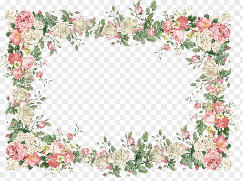 Floral Frame File Wedding Invitation Flower Rose Vintage Clip Art PNG