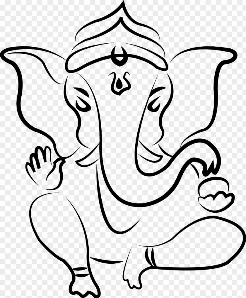 Ganesha Parvati Drawing Deity Sketch PNG