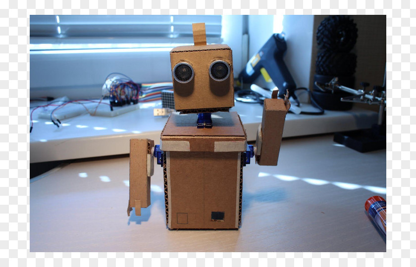 Robot Arduino Robocraft Cardboard Box PNG