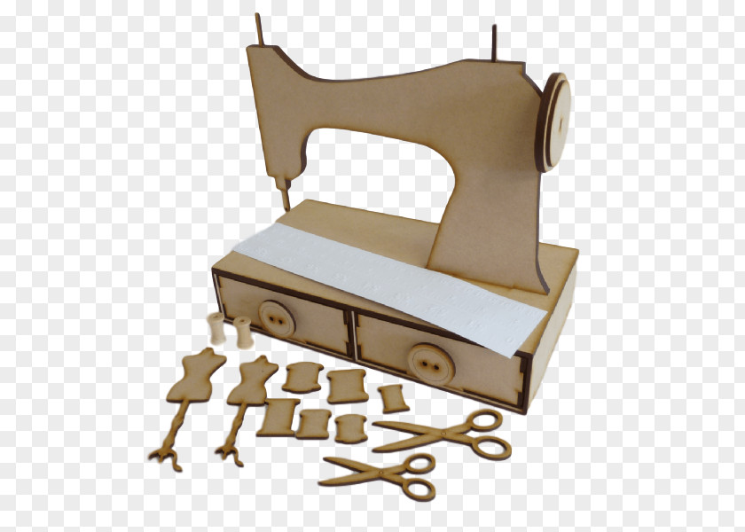 Wooden Ruler Sewing Machines Box Drawer PNG