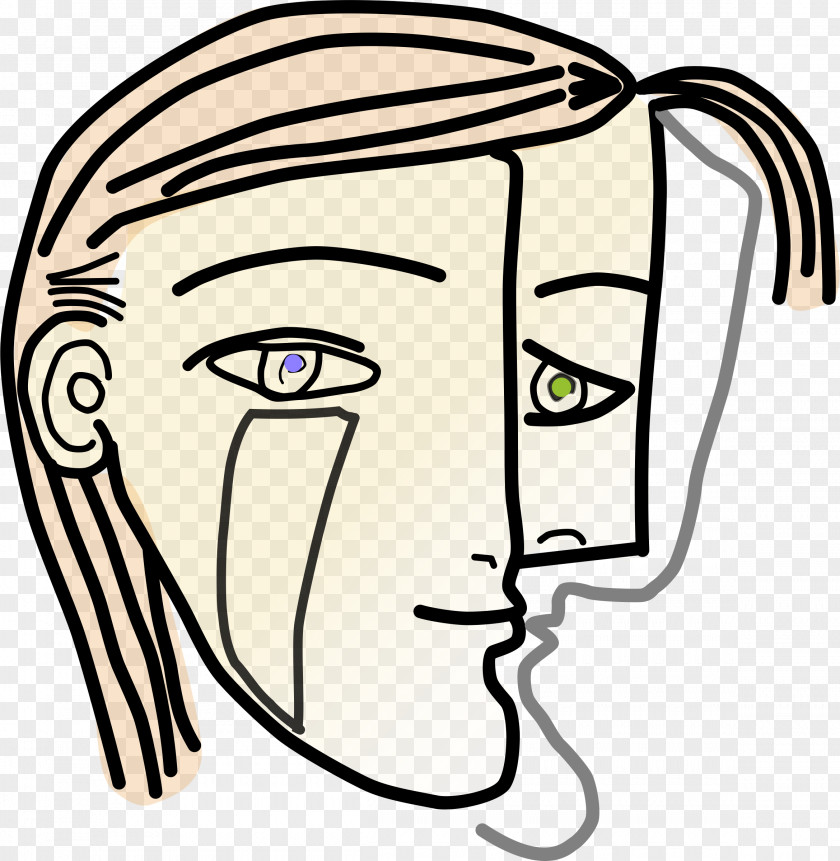 Beauty Head Cubism Art Clip PNG