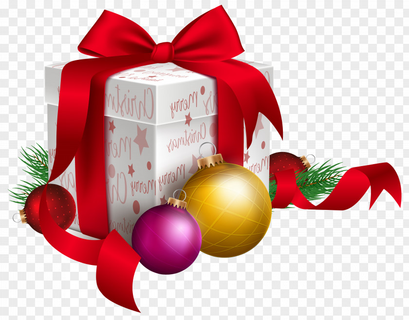 Christmas Gift And Ornaments Transparent Clip Art Image Santa Claus PNG
