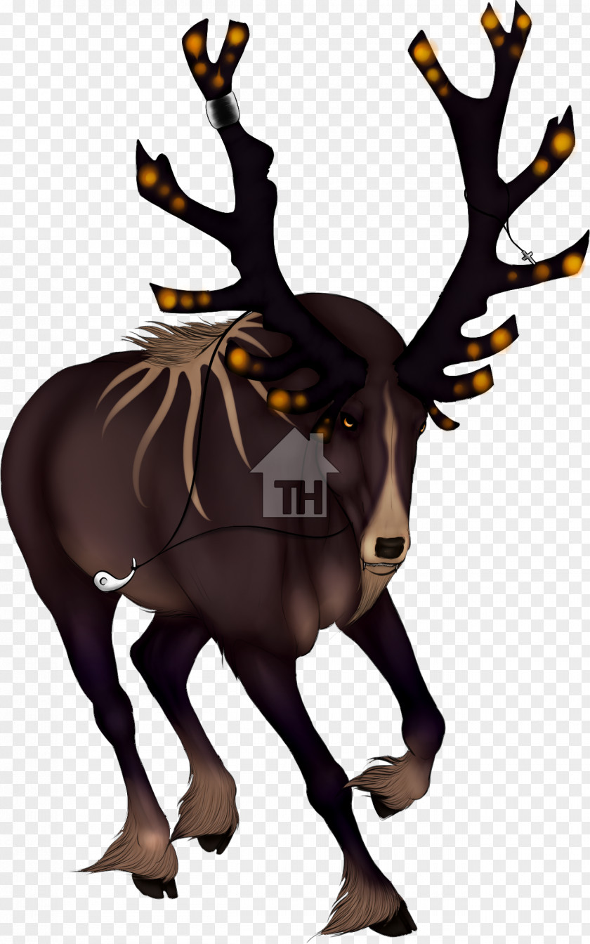 Reindeer Elk Antler Clip Art Character PNG