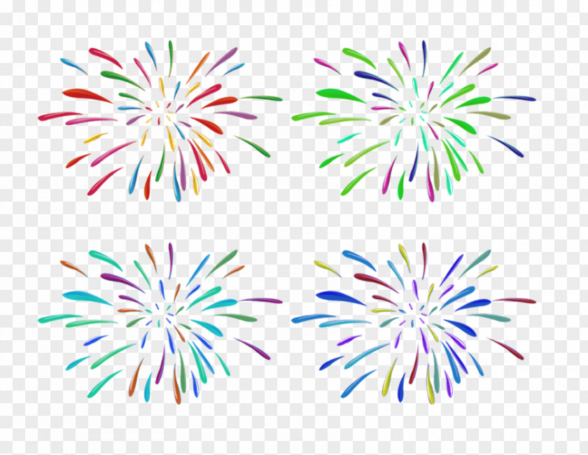 Cartoon Fireworks PNG