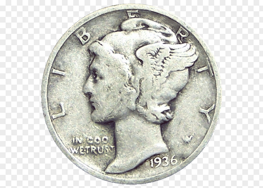 Silver Mercury Dime Liberty Head Nickel Morgan Dollar PNG