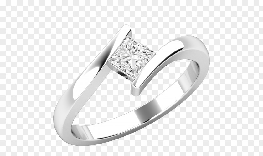 Diamond Engagement Ring Wedding Princess Cut PNG