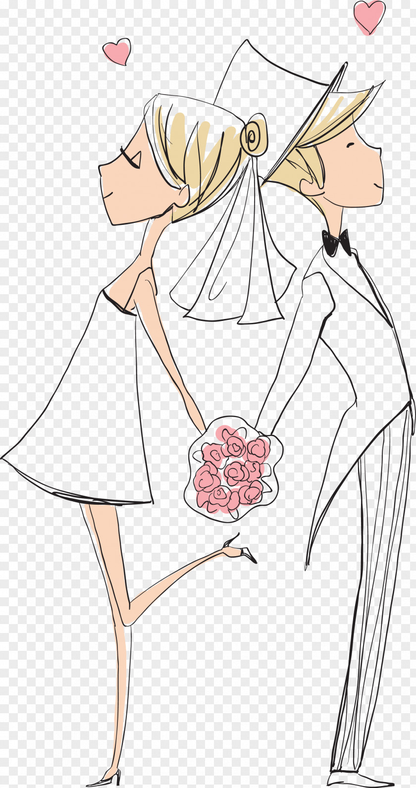 Hand-painted Villain Vector Wedding Marriage Computer File PNG