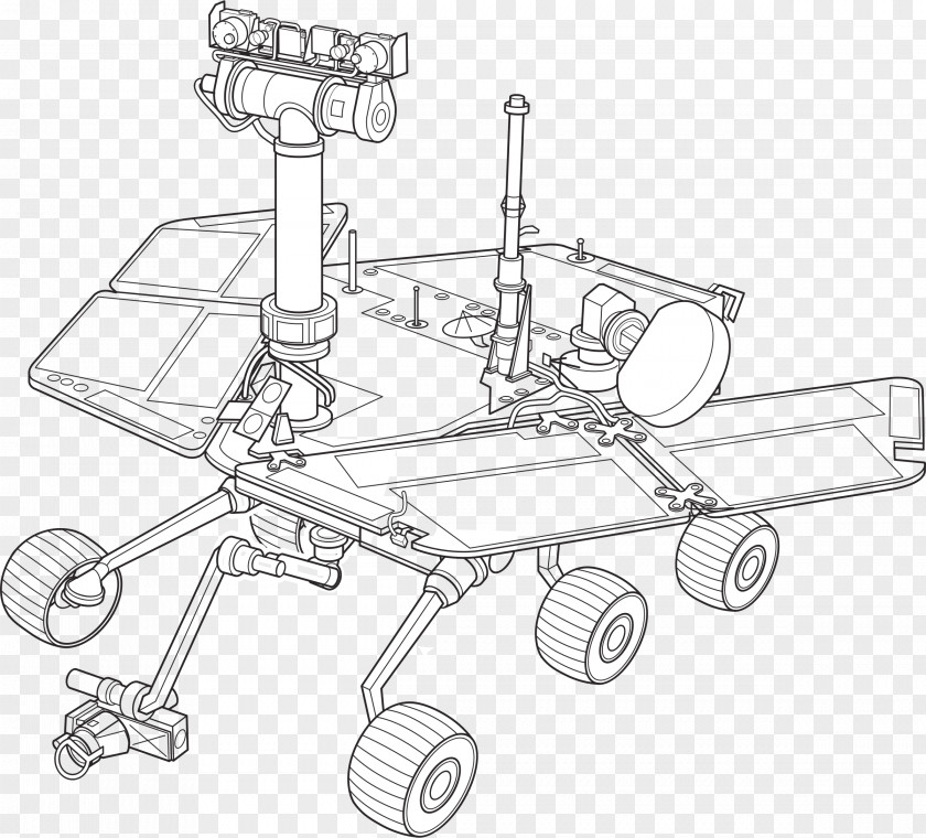 Mars Cliparts Outline Exploration Rover Science Laboratory Opportunity Spirit PNG