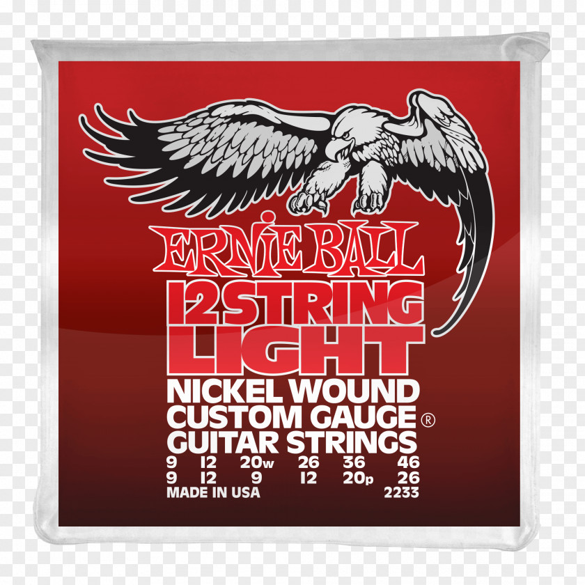 Guitar String Twelve-string Ernie Ball 12-String Nickel Wound Electric Strings 2236 PNG