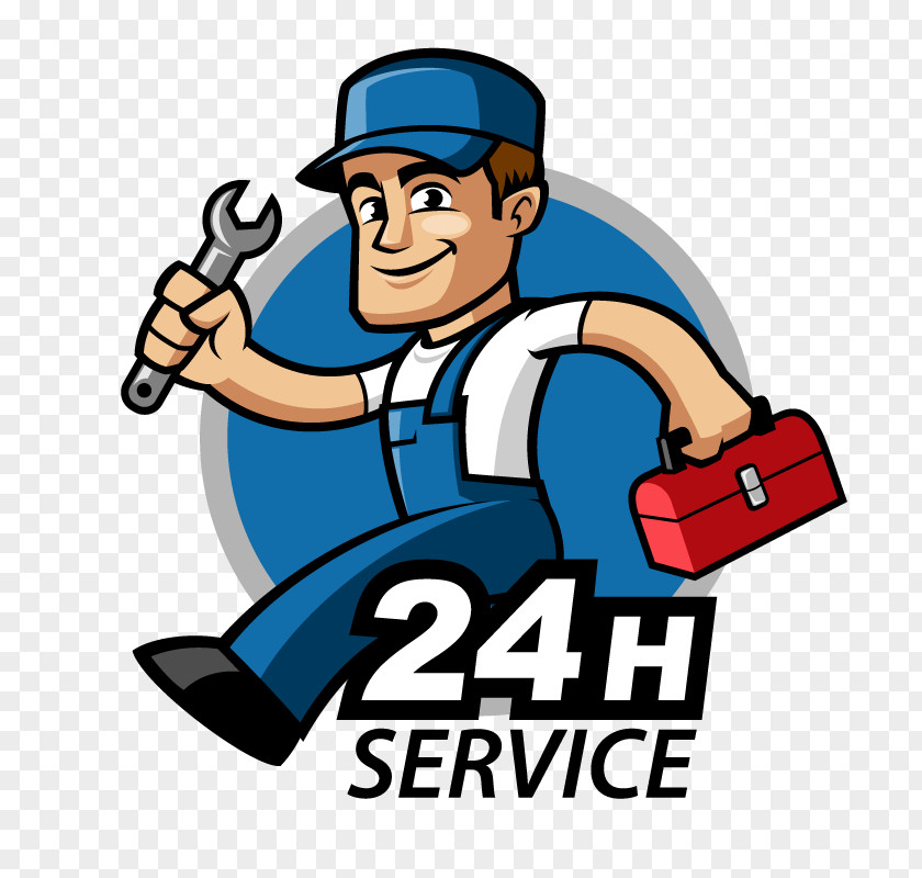 24 7 Service Handyman Clip Art PNG