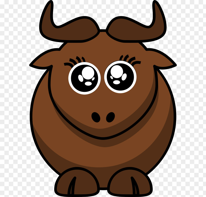 Female Cartoon Pictures Blue Wildebeest Antelope Black Clip Art PNG