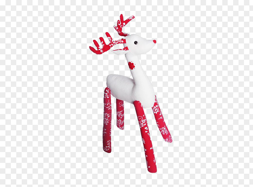 Hand Painted Reindeer Antler PNG