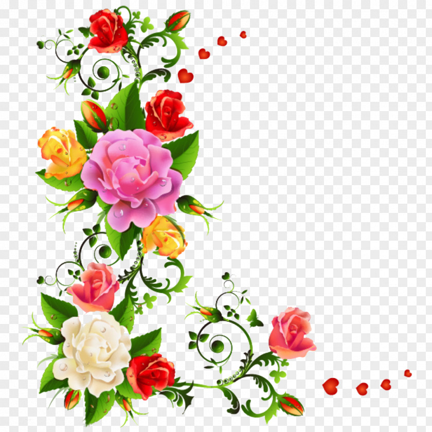 Vector Floral Pattern Flower Bouquet Color Clip Art PNG