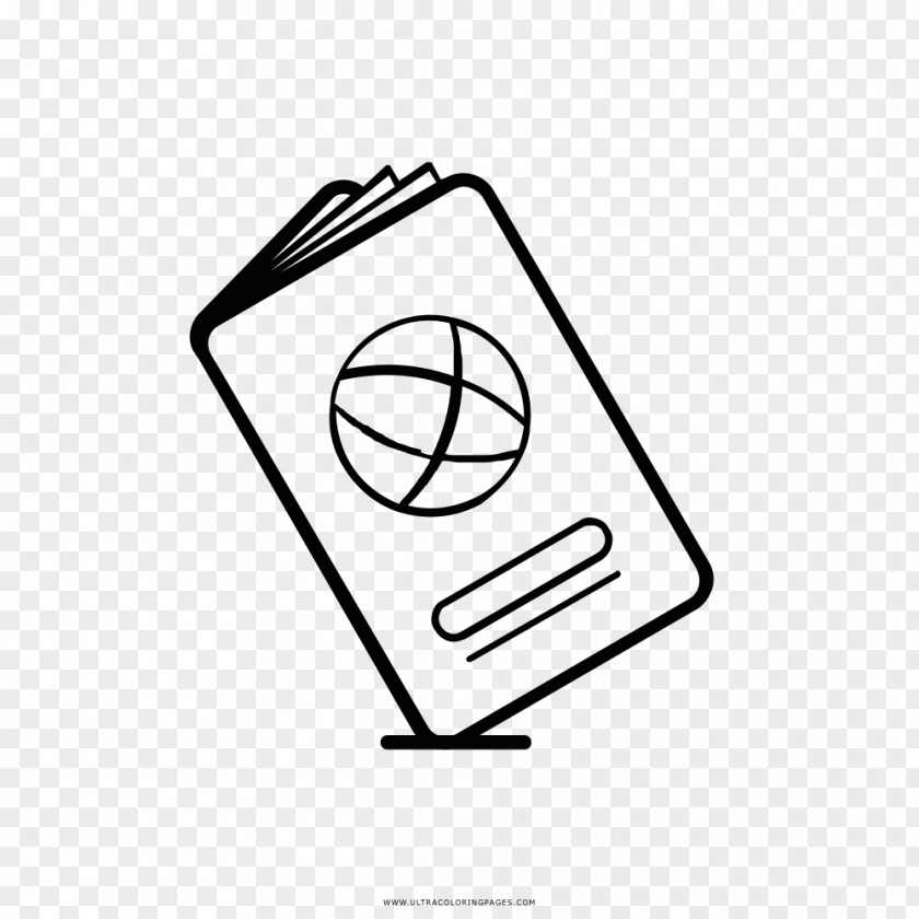 Passport Drawing Coloring Book Sketch PNG