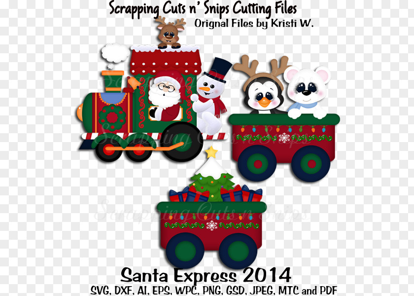 Train Christmas Ornament Santa Claus Clip Art PNG