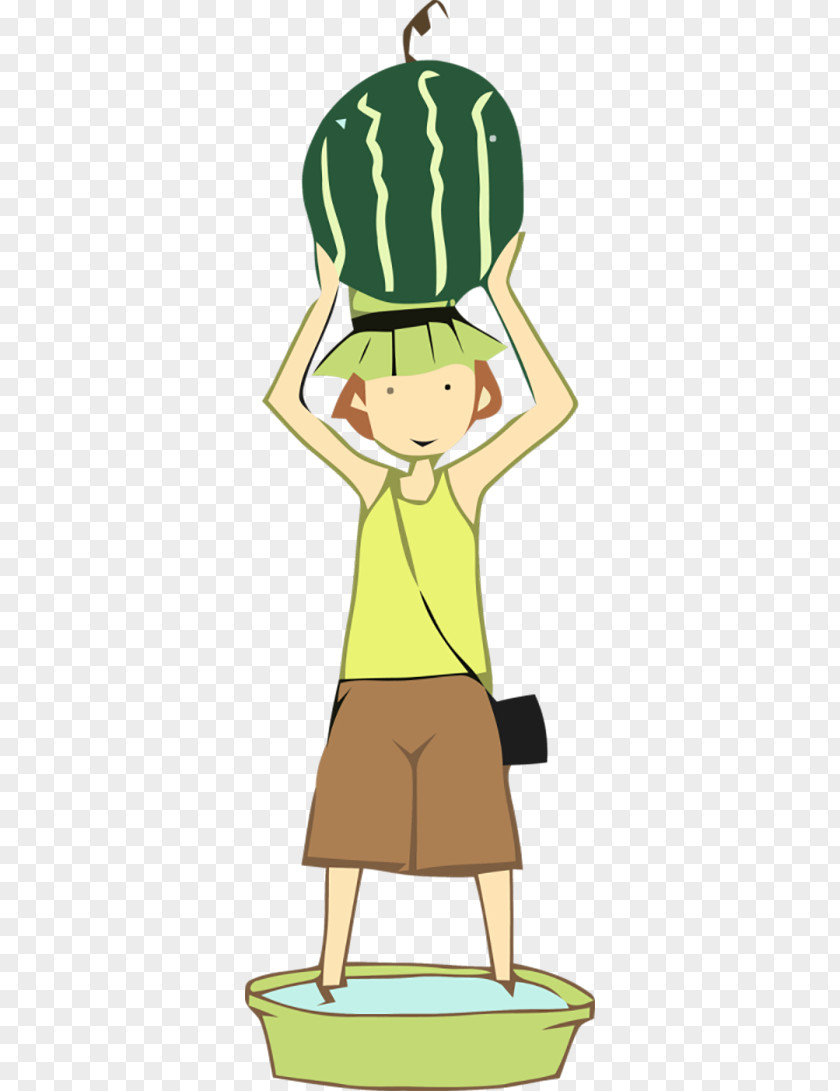 Cool Summer Watermelon Child Fruit Auglis Logo Clip Art PNG