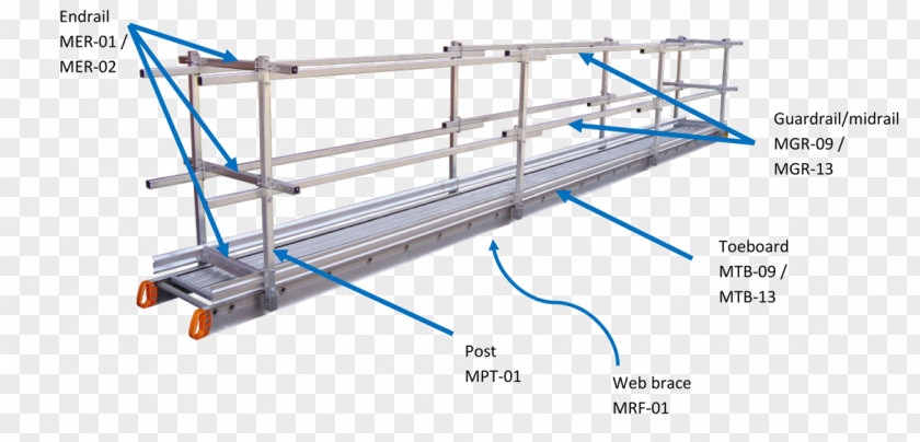 Ladder Guard Rail Toe Board Steel Scaffolding PNG