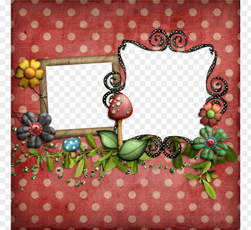 Red Frame Picture Pattern PNG