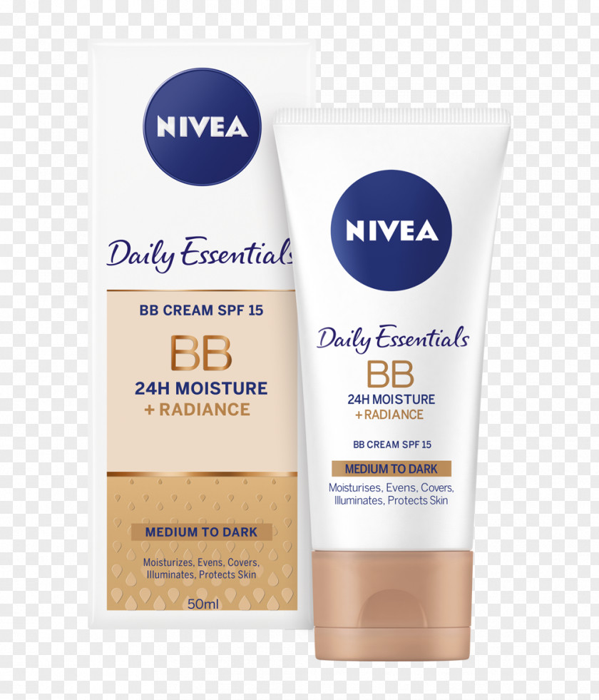 Face BB Cream Sunscreen NIVEA Daily Essentials Tinted Moisturising Day Moisturizer PNG