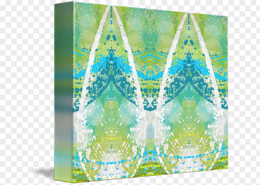 Green Abstract Symmetry Water Giclée Organism Pattern PNG