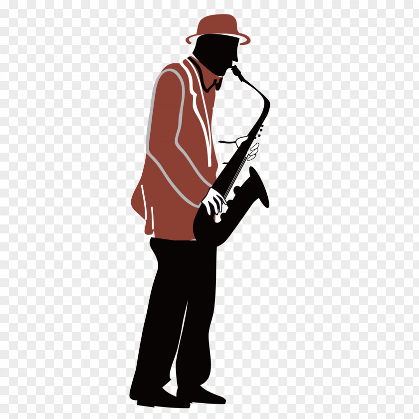 Saxophone Man Drawing PNG