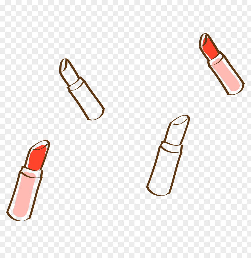 Vector Painted Lipstick Coloring Color Adobe Illustrator Clip Art PNG