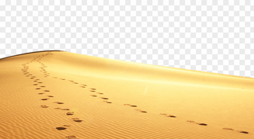 Beach Footprints Yellow Material Angle Font PNG