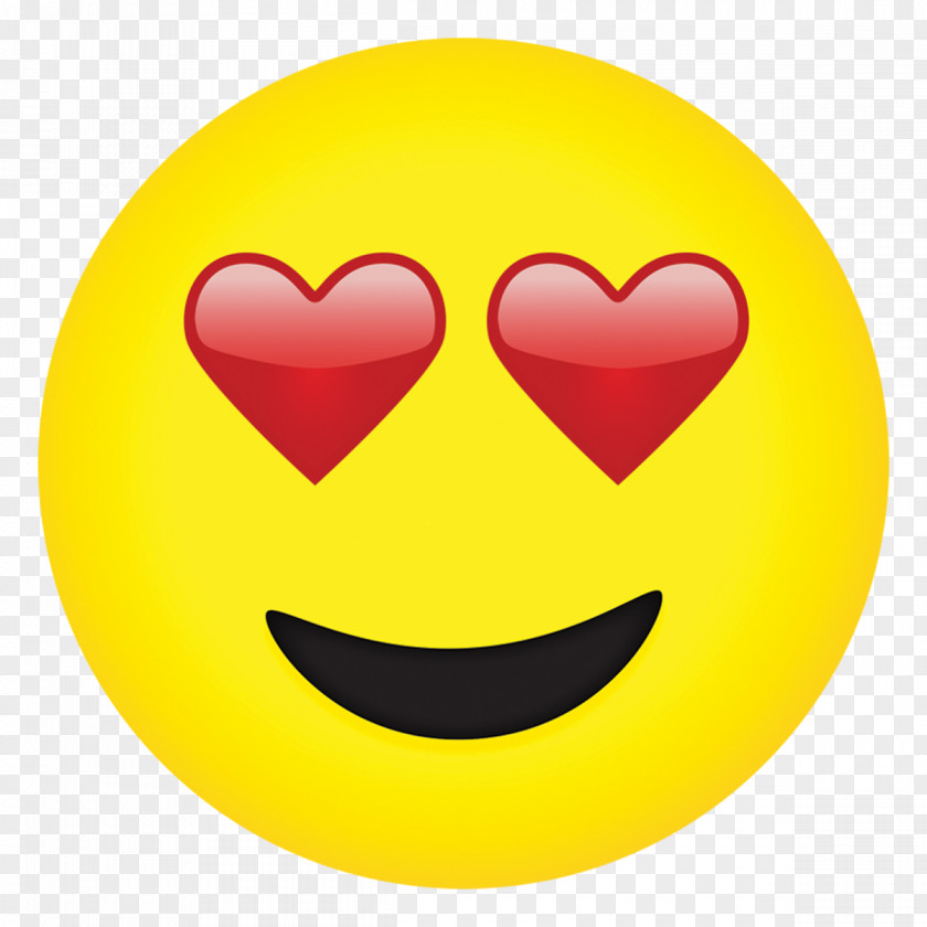 Blushing Emoji Eye Heart Face Smiley PNG