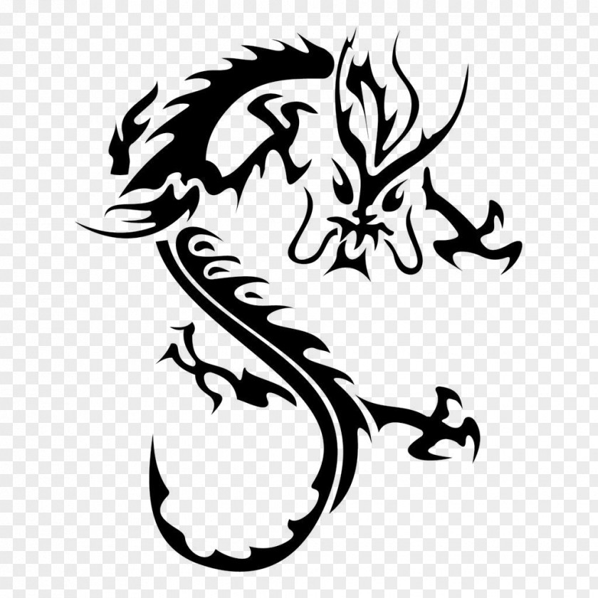 Dragon Tattoo Logo Clip Art PNG