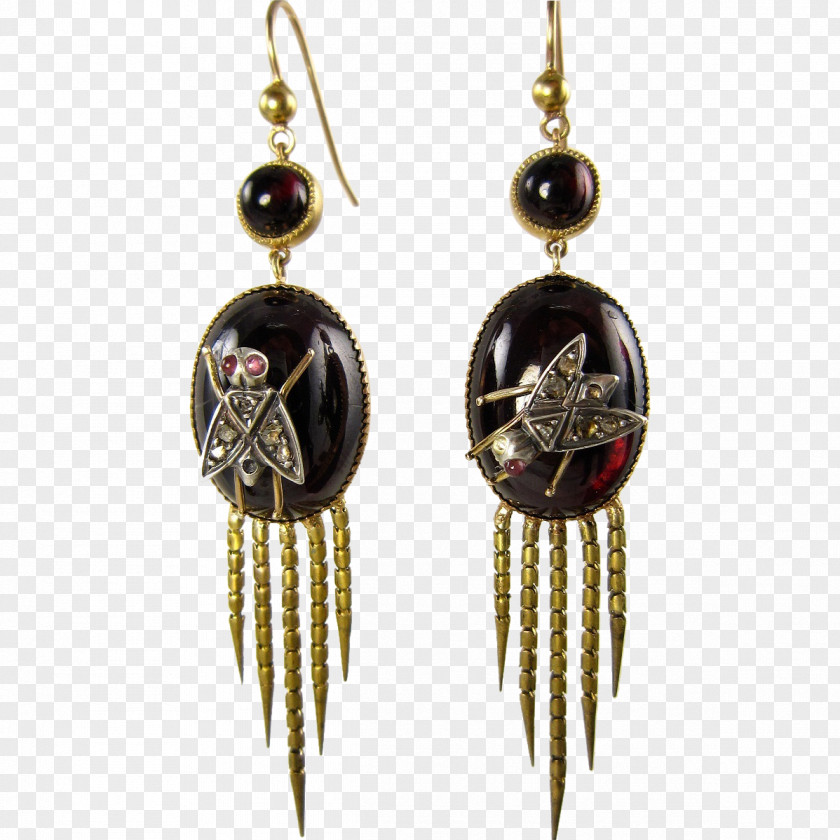 Earring Victorian Era Jewellery Cabochon Antique PNG