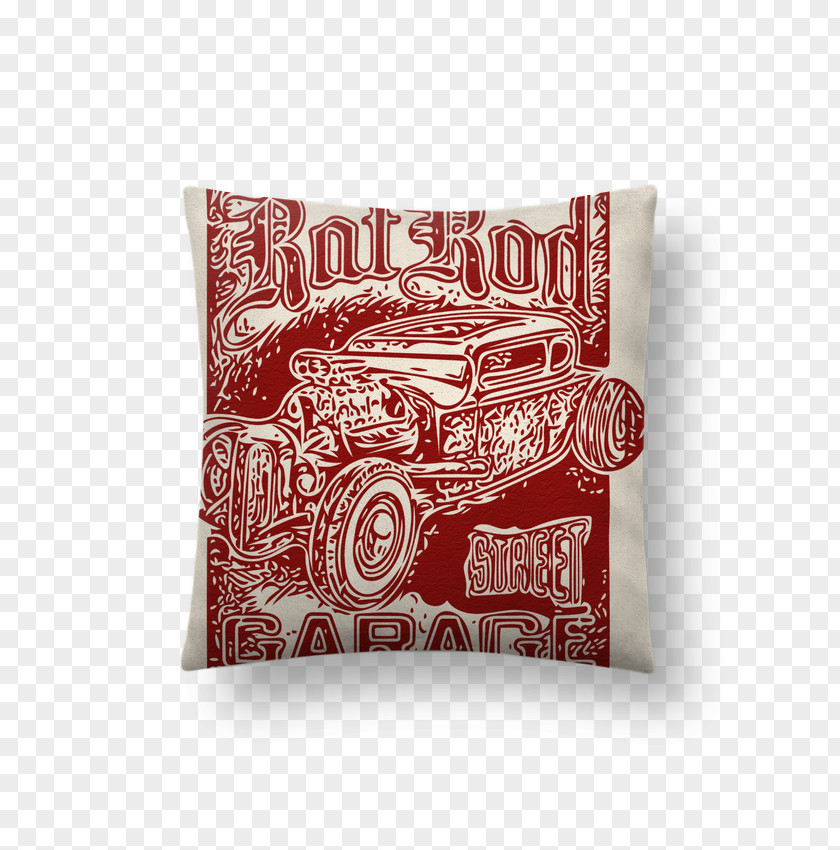 Hot Rod Garage Cushion Throw Pillows Rectangle PNG