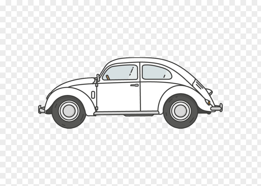 Classic Car Volkswagen Beetle Type 2 PNG