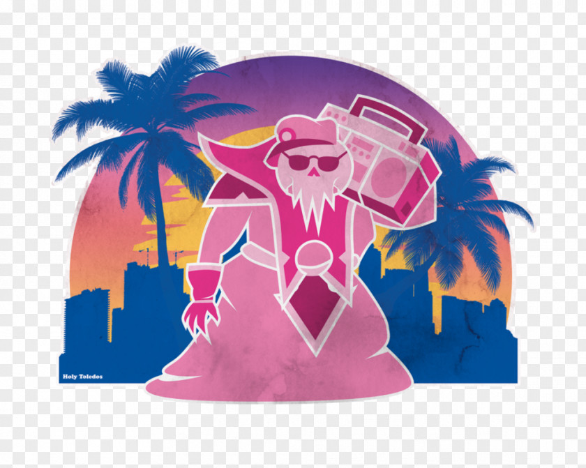 Necromancer Vector Illustration Pink M Cartoon Character Font PNG