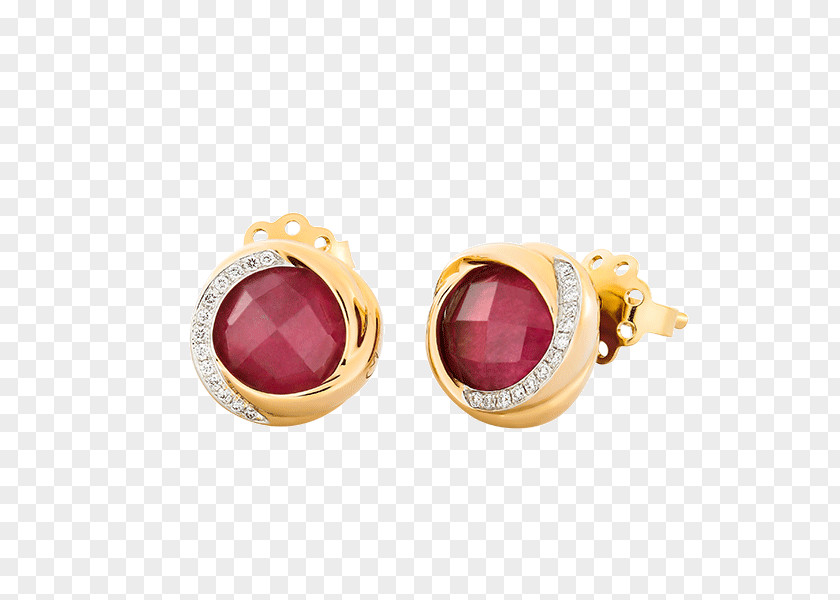 Ruby Earring Jewellery Bijou Diamond PNG