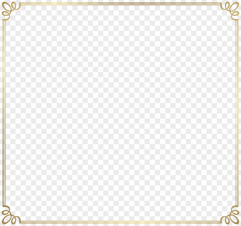 Simple Gold French Pattern Border PNG gold french pattern border clipart PNG